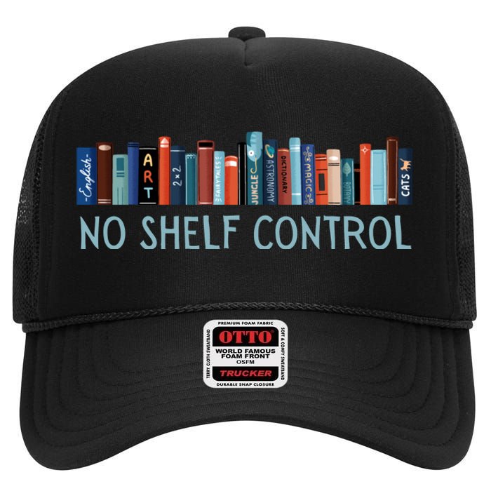 No Shelf Control Books High Crown Mesh Back Trucker Hat