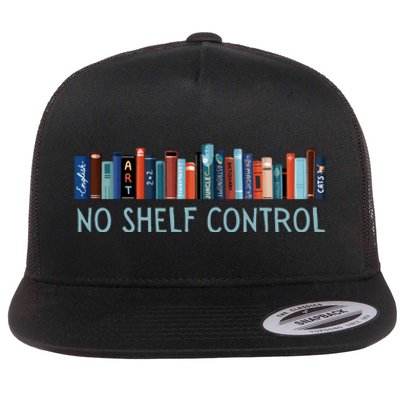 No Shelf Control Books Flat Bill Trucker Hat