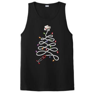 Nurse Stethoscope Christmas Tree Ornat Lights Funny Gift PosiCharge Competitor Tank