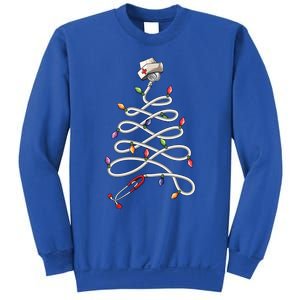 Nurse Stethoscope Christmas Tree Ornat Lights Funny Gift Sweatshirt