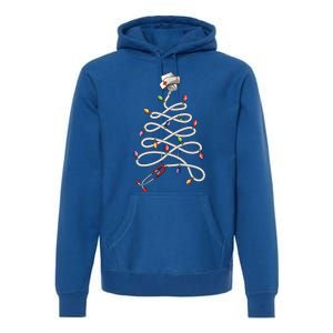 Nurse Stethoscope Christmas Tree Ornat Lights Funny Gift Premium Hoodie