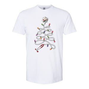 Nurse Stethoscope Christmas Tree Ornat Lights Funny Gift Softstyle CVC T-Shirt