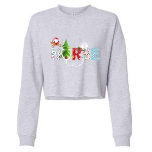 Nurse Stethoscope Christmas Tree Ornats Decor Gift Cropped Pullover Crew