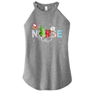 Nurse Stethoscope Christmas Tree Ornats Decor Gift Women's Perfect Tri Rocker Tank