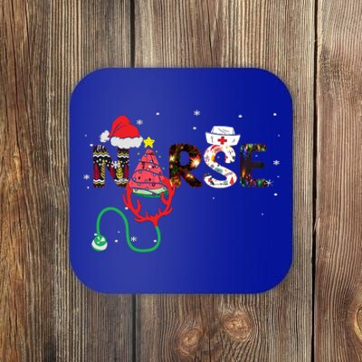 Nurse Stethoscope Christmas Tree Meaningful Gift Coaster