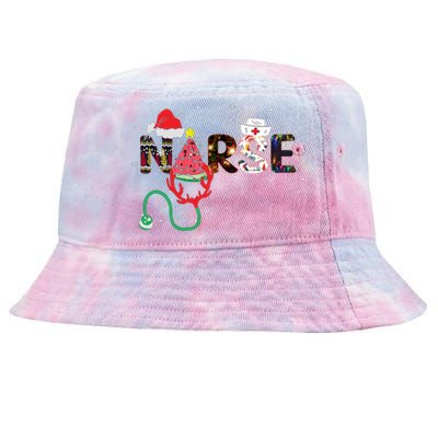 Nurse Stethoscope Christmas Tree Meaningful Gift Tie-Dyed Bucket Hat