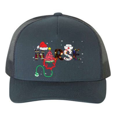 Nurse Stethoscope Christmas Tree Meaningful Gift Yupoong Adult 5-Panel Trucker Hat