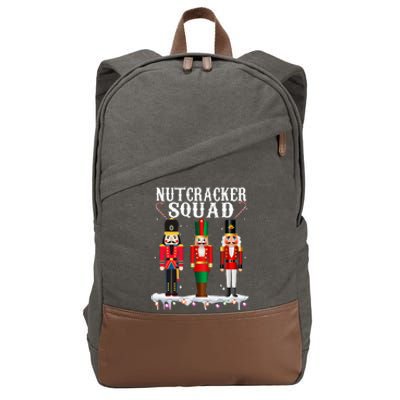 Nutcracker Squad Christmas Pajama Deez Nuts Funny Holiday Cotton Canvas Backpack