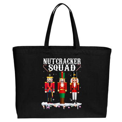 Nutcracker Squad Christmas Pajama Deez Nuts Funny Holiday Cotton Canvas Jumbo Tote