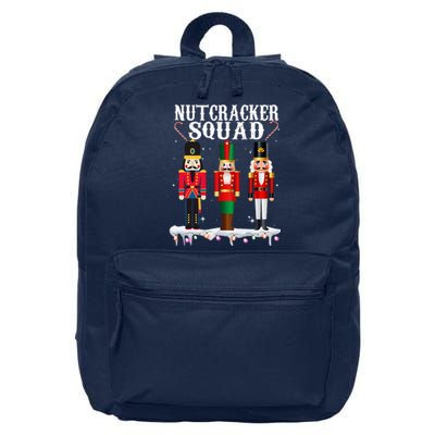 Nutcracker Squad Christmas Pajama Deez Nuts Funny Holiday 16 in Basic Backpack