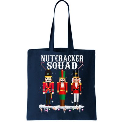 Nutcracker Squad Christmas Pajama Deez Nuts Funny Holiday Tote Bag