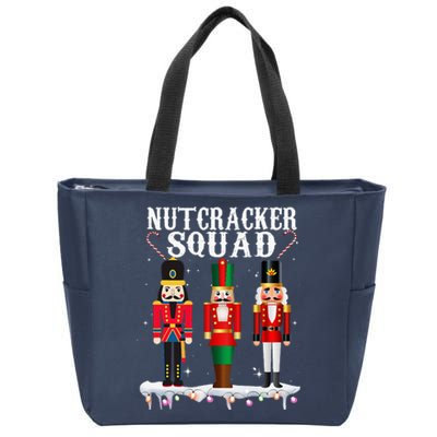 Nutcracker Squad Christmas Pajama Deez Nuts Funny Holiday Zip Tote Bag