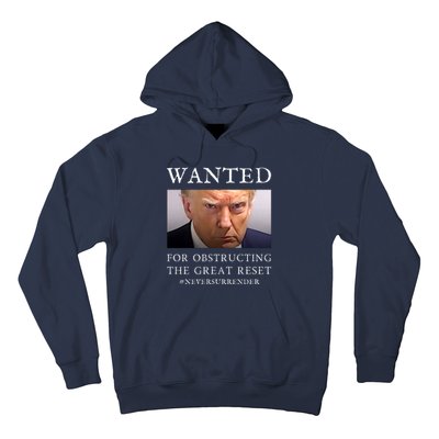 Never Surrender Donald Trump For President 2024 Mugshot Hoodie