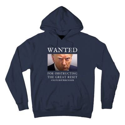 Never Surrender Donald Trump For President 2024 Mugshot Tall Hoodie