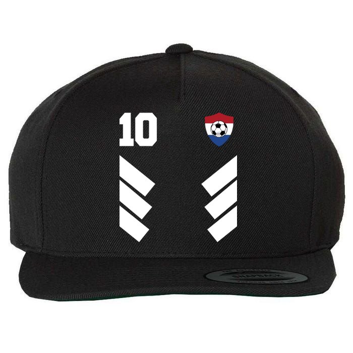 Netherlands Soccer Dutch Football 10 Wool Snapback Cap