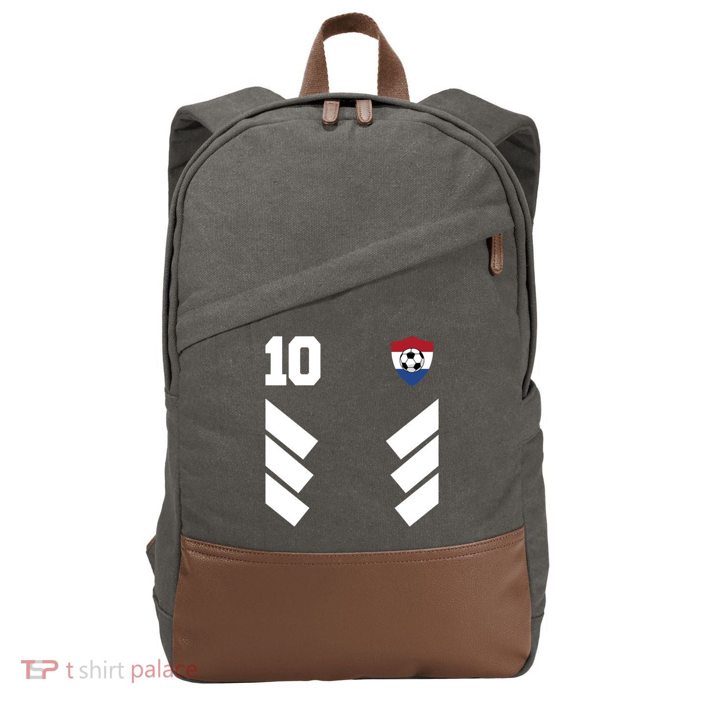 Netherlands Soccer Dutch Football 10 Cotton Canvas Backpack