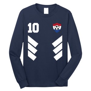 Netherlands Soccer Dutch Football 10 Long Sleeve Shirt