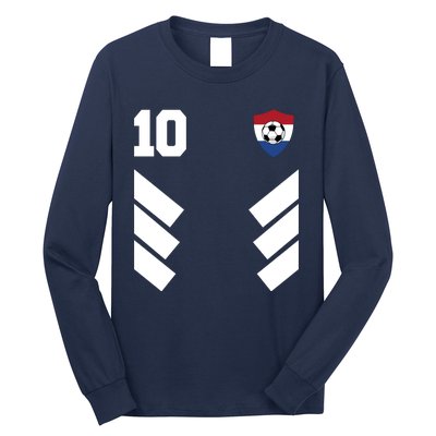 Netherlands Soccer Dutch Football 10 Long Sleeve Shirt