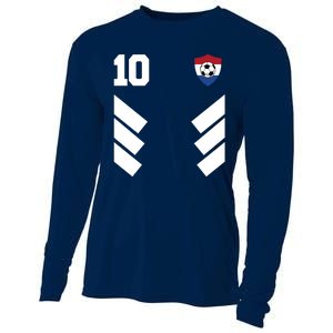 Netherlands Soccer Dutch Football 10 Cooling Performance Long Sleeve Crew