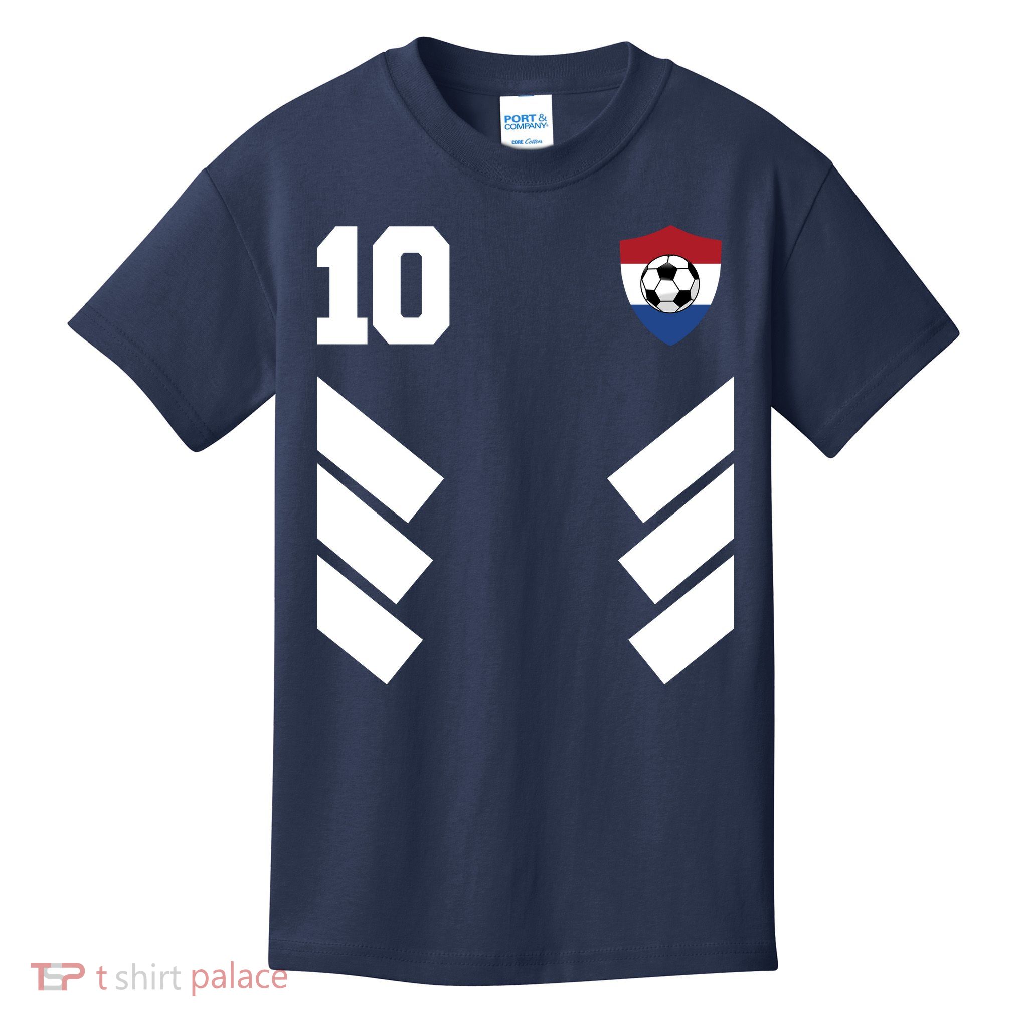 Netherlands Soccer Dutch Football 10 Kids T-Shirt