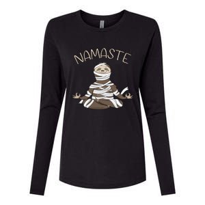 Namaste Sloth Doing Yoga Zen Yogi Love Peace Funny Namastay Great Gift Womens Cotton Relaxed Long Sleeve T-Shirt