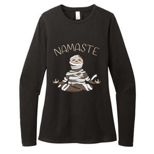 Namaste Sloth Doing Yoga Zen Yogi Love Peace Funny Namastay Great Gift Womens CVC Long Sleeve Shirt