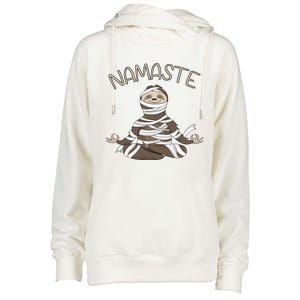 Namaste Sloth Doing Yoga Zen Yogi Love Peace Funny Namastay Great Gift Womens Funnel Neck Pullover Hood