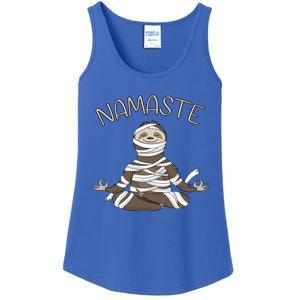 Namaste Sloth Doing Yoga Zen Yogi Love Peace Funny Namastay Great Gift Ladies Essential Tank