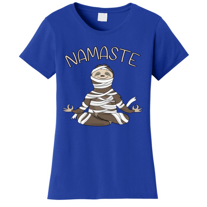 Namaste Sloth Doing Yoga Zen Yogi Love Peace Funny Namastay Great Gift Women's T-Shirt