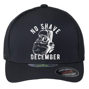 No Shave December Funny Santa Christmas Flexfit Unipanel Trucker Cap