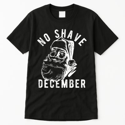 No Shave December Funny Santa Christmas Tall T-Shirt