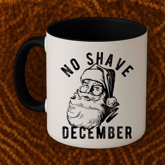No Shave December Funny Santa Christmas Mug
