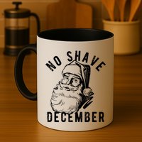 No Shave December Funny Santa Christmas Mug