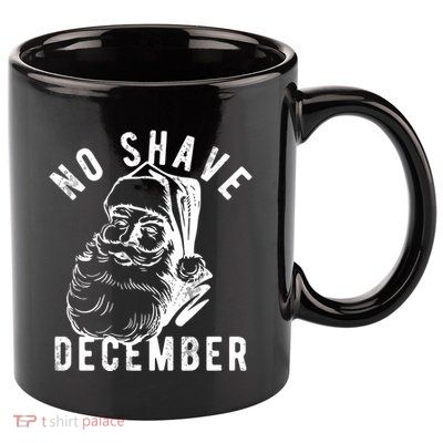 No Shave December Funny Santa Christmas 11oz C Handle Ceramic Mug