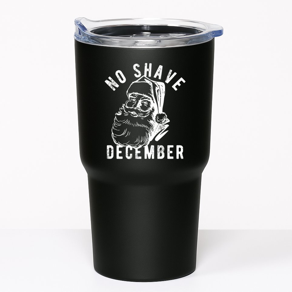 No Shave December Funny Santa Christmas Tumbler