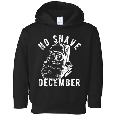 No Shave December Funny Santa Christmas Toddler Hoodie