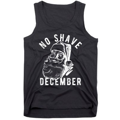 No Shave December Funny Santa Christmas Tank Top
