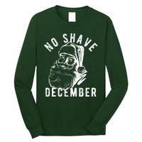 No Shave December Funny Santa Christmas Long Sleeve Shirt