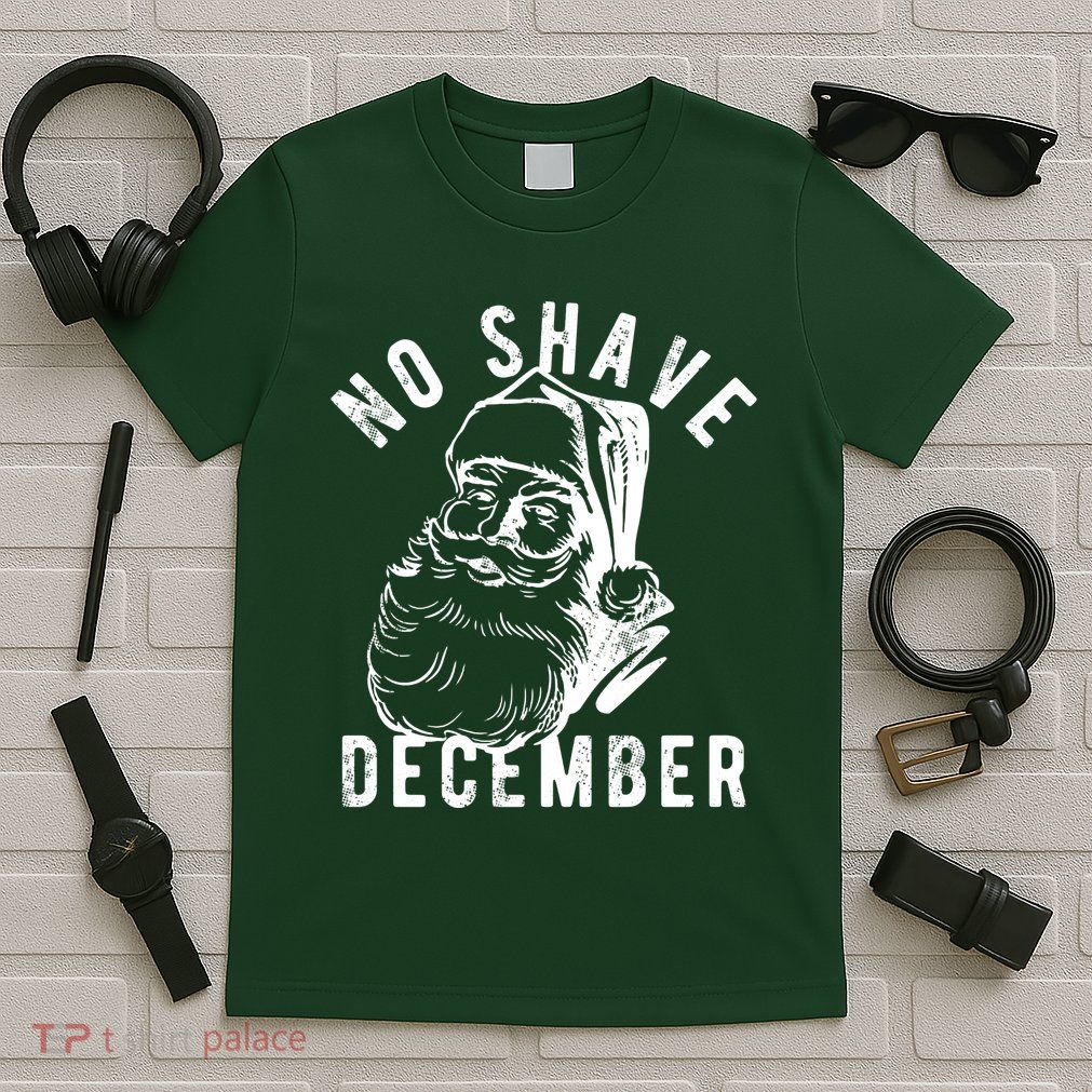 No Shave December Funny Santa Christmas T-Shirt