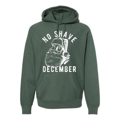 No Shave December Funny Santa Christmas Premium Hoodie