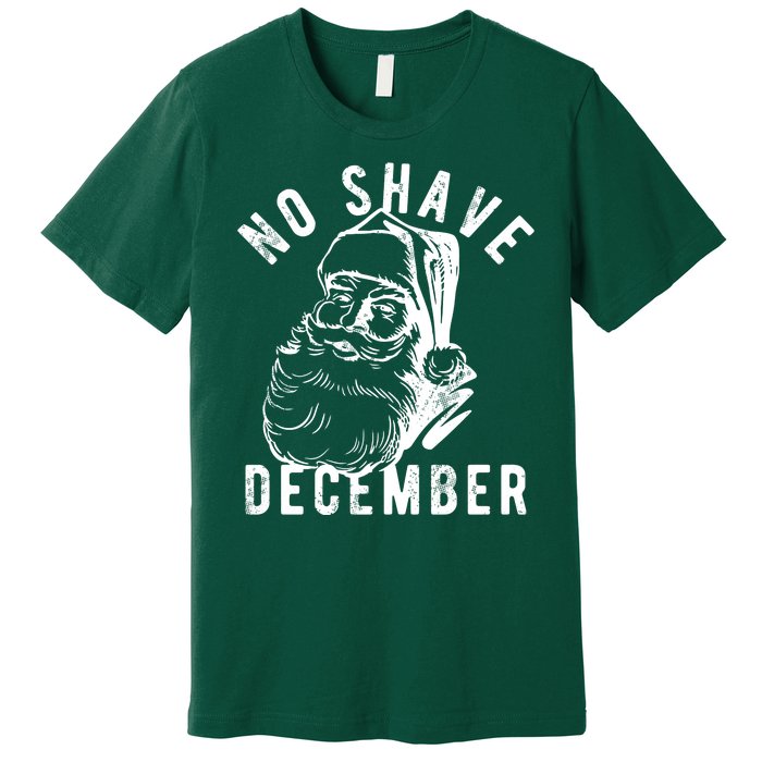 No Shave December Funny Santa Christmas Premium T-Shirt