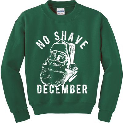No Shave December Funny Santa Christmas Kids Sweatshirt