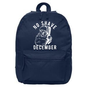 No Shave December Funny Santa Christmas 16 in Basic Backpack