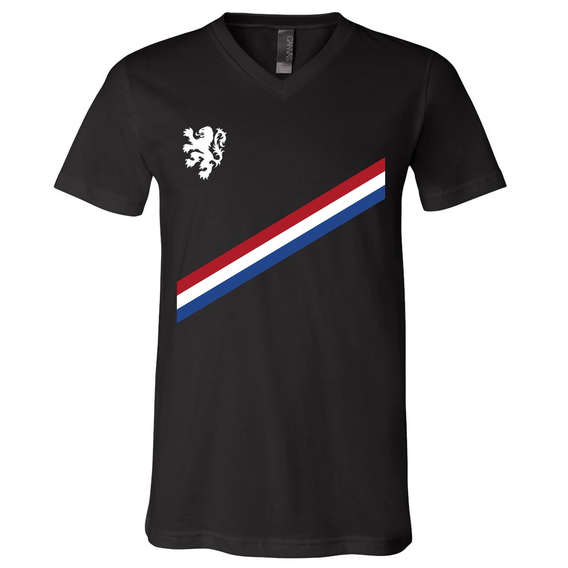 Netherlands Soccer Dutch Logo Flag V-Neck T-Shirt