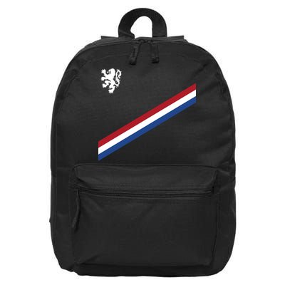 Netherlands Soccer Dutch Logo Flag 16 in Basic Backpack