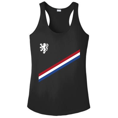 Netherlands Soccer Dutch Logo Flag Ladies PosiCharge Competitor Racerback Tank