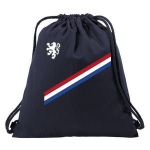 Netherlands Soccer Dutch Logo Flag Drawstring Bag