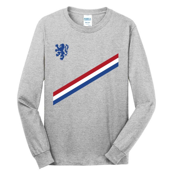 Netherlands Soccer Dutch Logo Flag Tall Long Sleeve T-Shirt