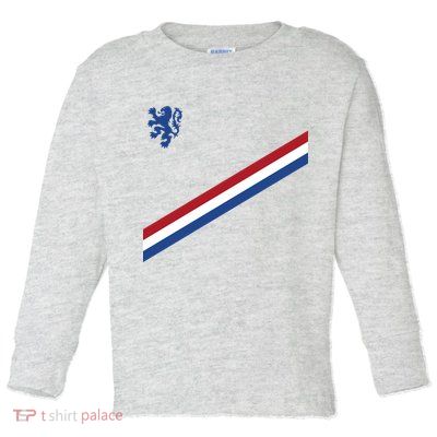 Netherlands Soccer Dutch Logo Flag Toddler Long Sleeve Shirt
