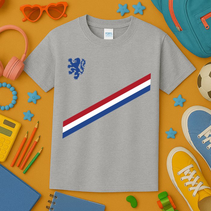 Netherlands Soccer Dutch Logo Flag Kids T-Shirt